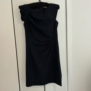 Black sleeveless Boss Hugo Boss dress, light wool stretch